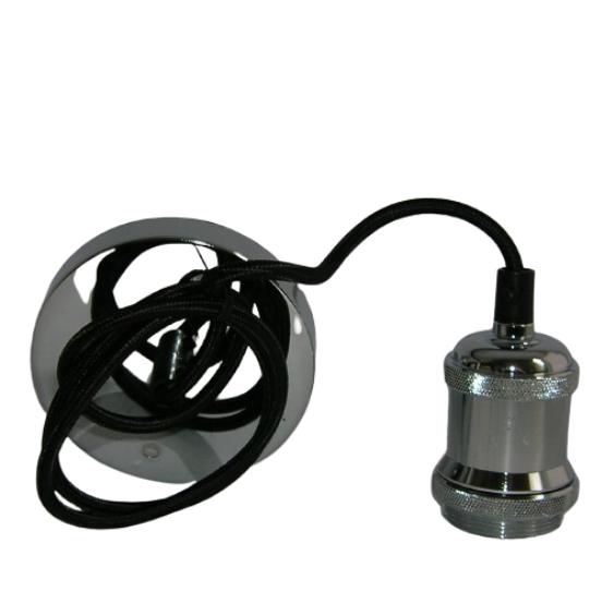 Suspension luminaire métallique Douille E27 - NICKEL