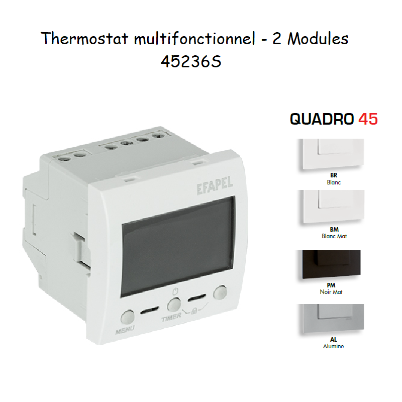 Thermostat Multifonctionnel 2 Modules - QUADRO 45