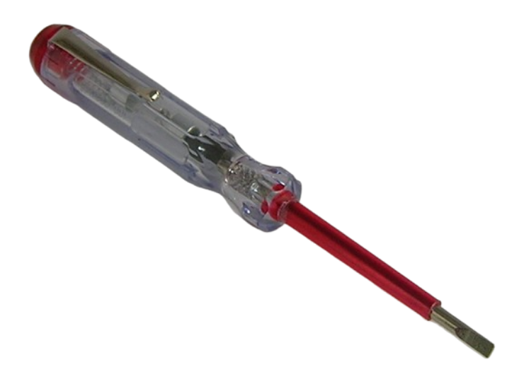 Petit Tournevis Testeur Transparent - 14 cm