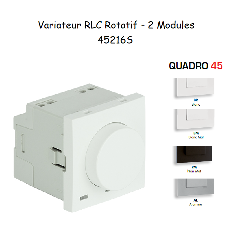 Variateur RLC Rotatif - 2 Modules Quadro 45