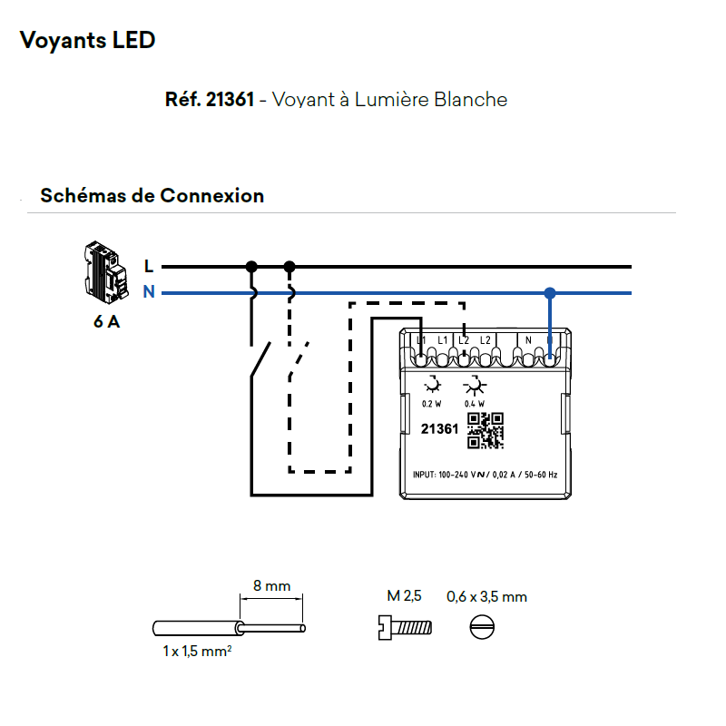 Mécanisme de Voyant lumière LED