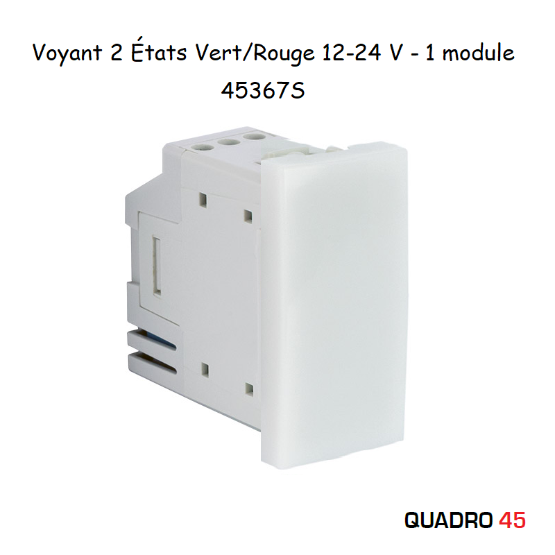 Voyant 2 états Vert/Rouge 12-24V - 1 module MEC Q45