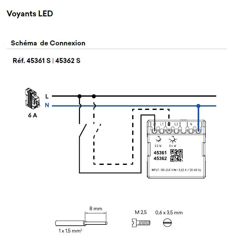 Voyant de Balisage Triangulaire - 2 Modules Quadro 45