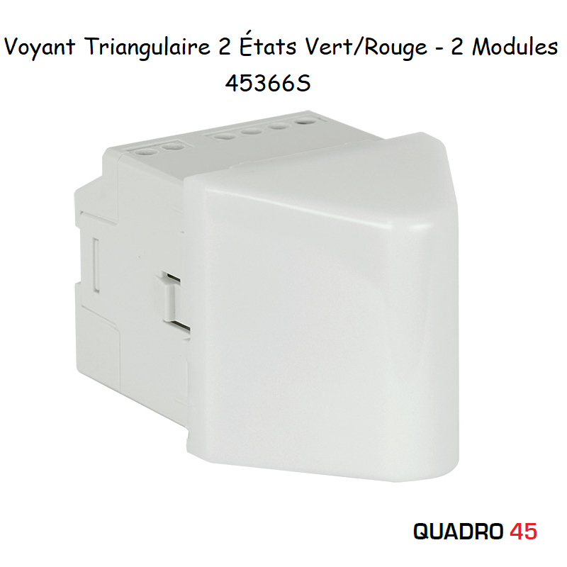 Voyant triangulaire 2 états Vert/Rouge - 2 modules MEC Q45
