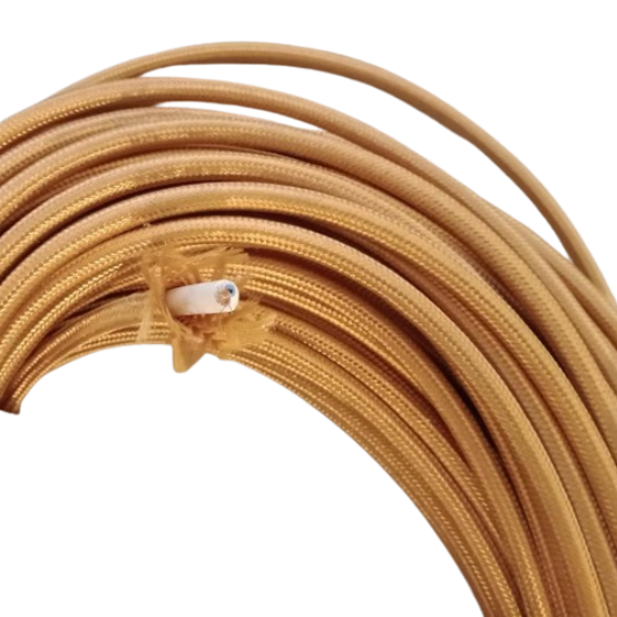 Câble tissé 2x0,75mm Couleur Or