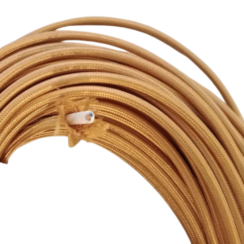 Câble tissé 2x0,75mm Couleur Or