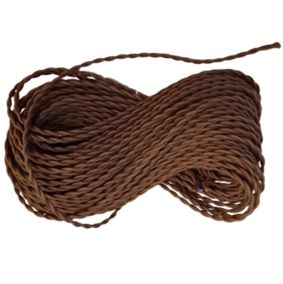 Câble tissé 2x0,75mm torsadé Brun
