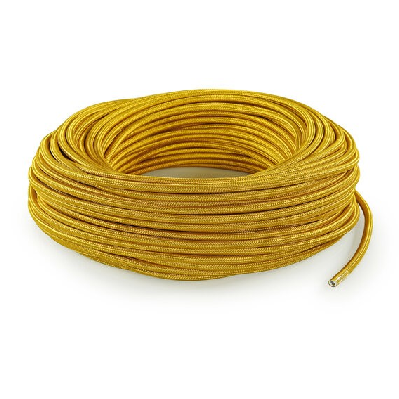 Câble tissé 2x0,75mm Couleur Or