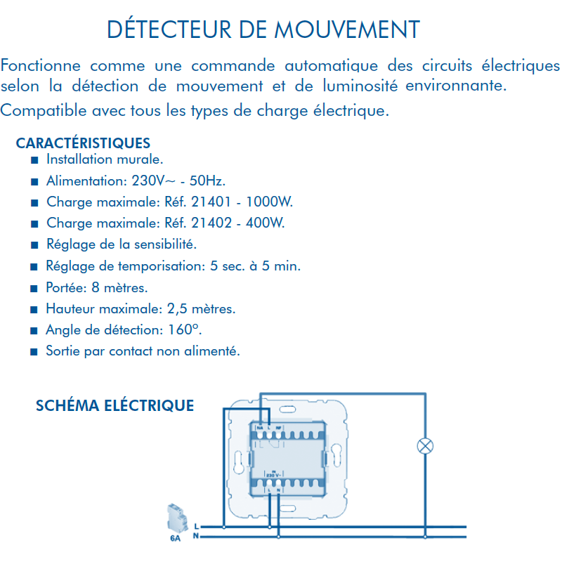 Mécanisme Détecteur de Mouvement - 1000W