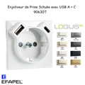 Enjoliveur de Prise de courant Schuko avec USB A+C LOGUS 90