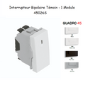 Interrupteur Bipolaire Témoin Semi-Assemblé QUADRO45 - 1 Module