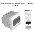 Interrupteur Horaire Digital 2 Circuits - 2 Modules QUADRO 45