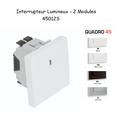 Interrupteur Lumineux Semi Assemblé Quadro45 - 2 Modules