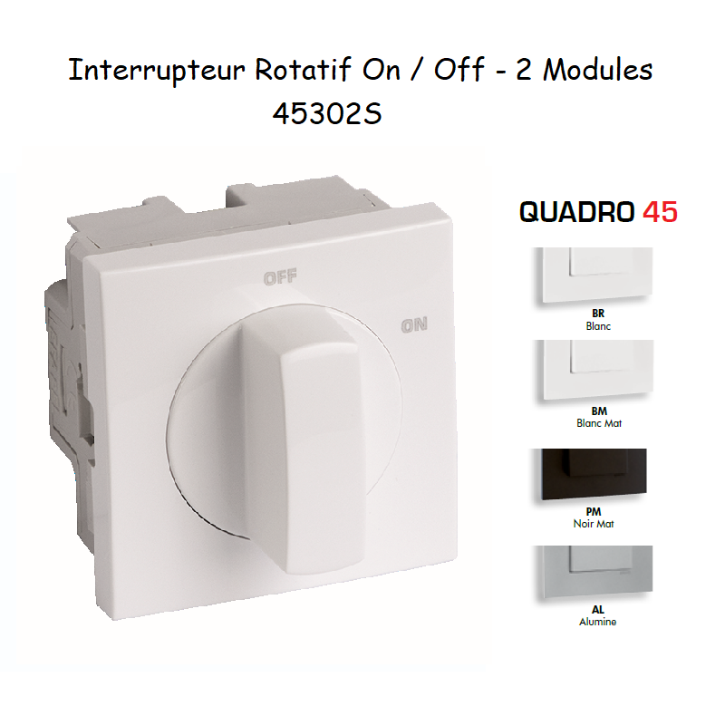 Interrupteur Rotatif - 2 Modules Q45