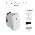 Interrupteur Témoin Semi-Assemblé QUADRO45 - 1 Module
