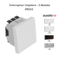 Interrupteur Unipolaire Semi Assemblé QUADRO45 - 2 Modules