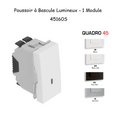 Poussoir à Bascule Lumineux Semi-Assemblé - 1 Module QUADRO 45