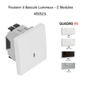 Poussoir à Bascule Lumineux Semi-Assemblé - 2 Modules QUADRO 45