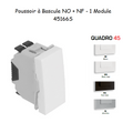 Poussoir à Bascule (NO+NF) Semi-Assemblé - 1 Module QUADRO 45