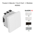 Poussoir à Bascule / Va-et-Vient Semi-Assemblé QUADRO 45 - 2 Modules