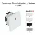 Poussoir à bascule Témoin 250V - 2 Modules MEC Q45