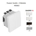 Poussoir à Bascule Double Semi-Assemblé QUADRO 45 - 2 Modules