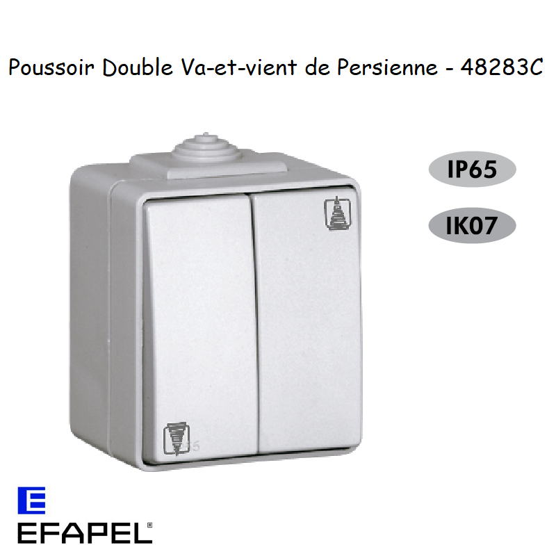 Poussoir Double / Va-et-vient de Persienne IP65