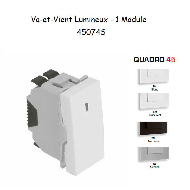 Va-et-Vient Lumineux Semi-Assemblé - 1 Module QUADRO 45